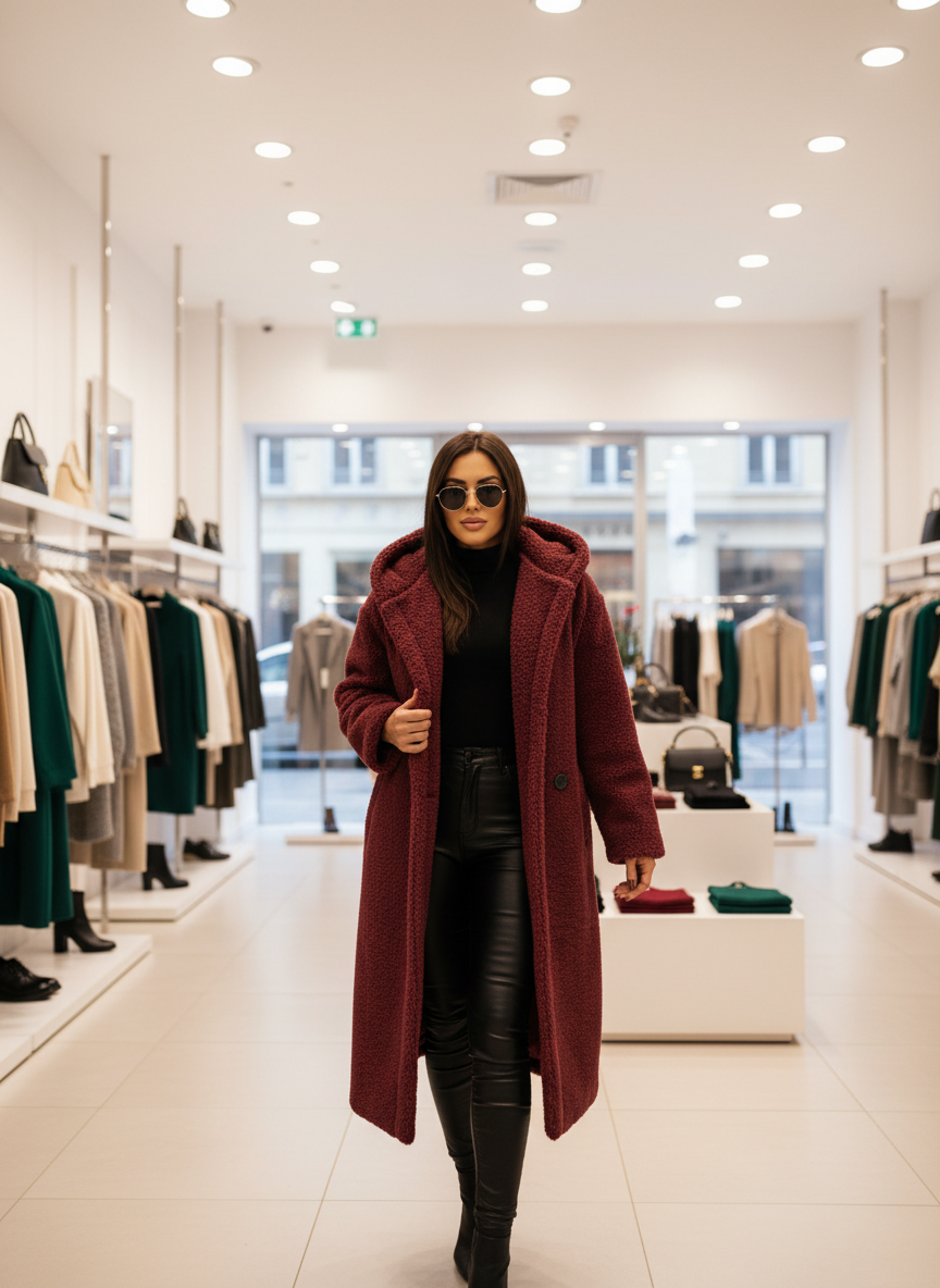 Ultieme Zachte Teddy Jas met Capuchon voor Dames