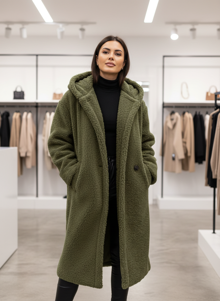 Ultieme Zachte Teddy Jas met Capuchon voor Dames