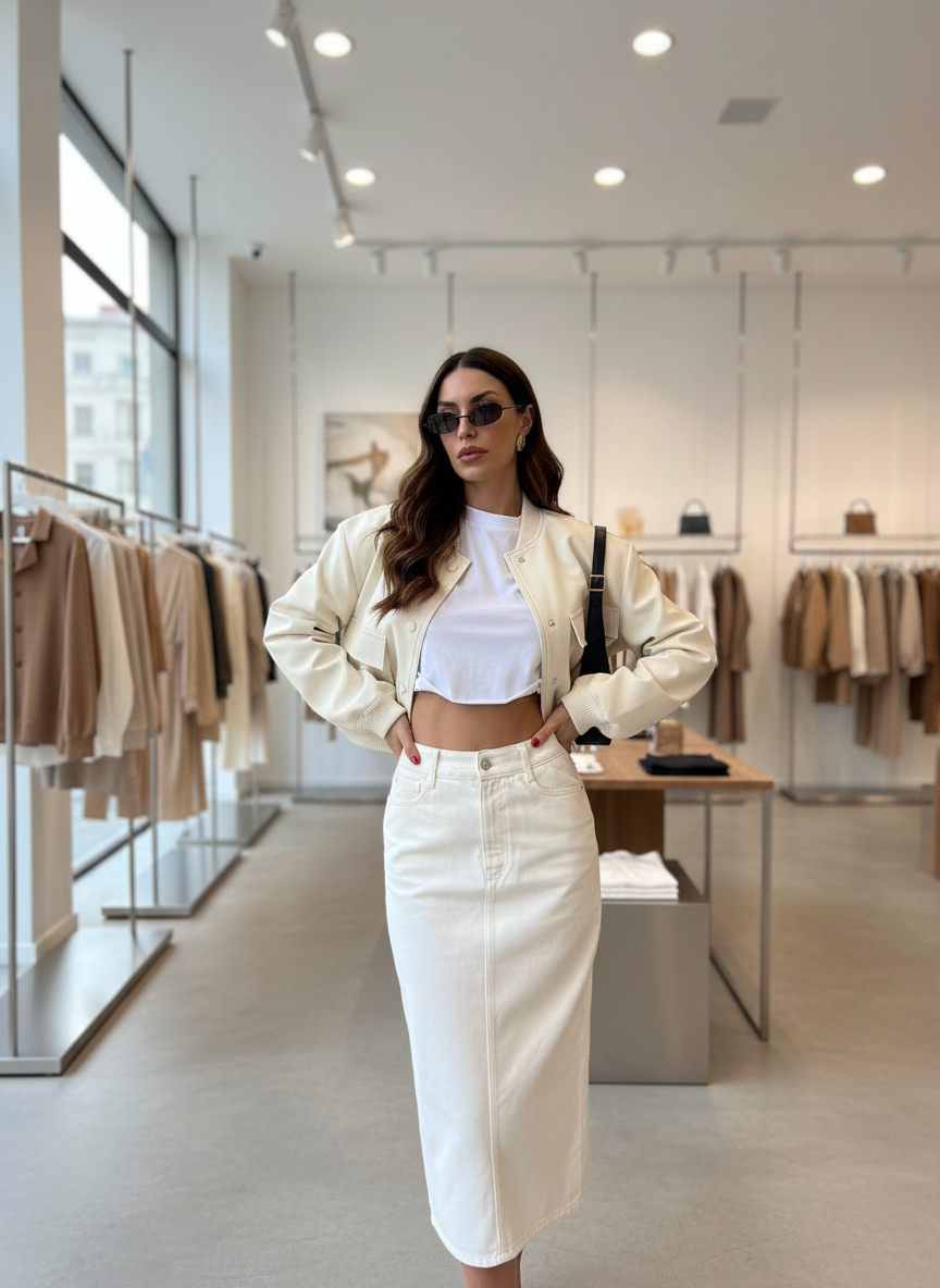 Comfortabel Cropped Bomberjack voor Dames - Stijlvol & Trendy