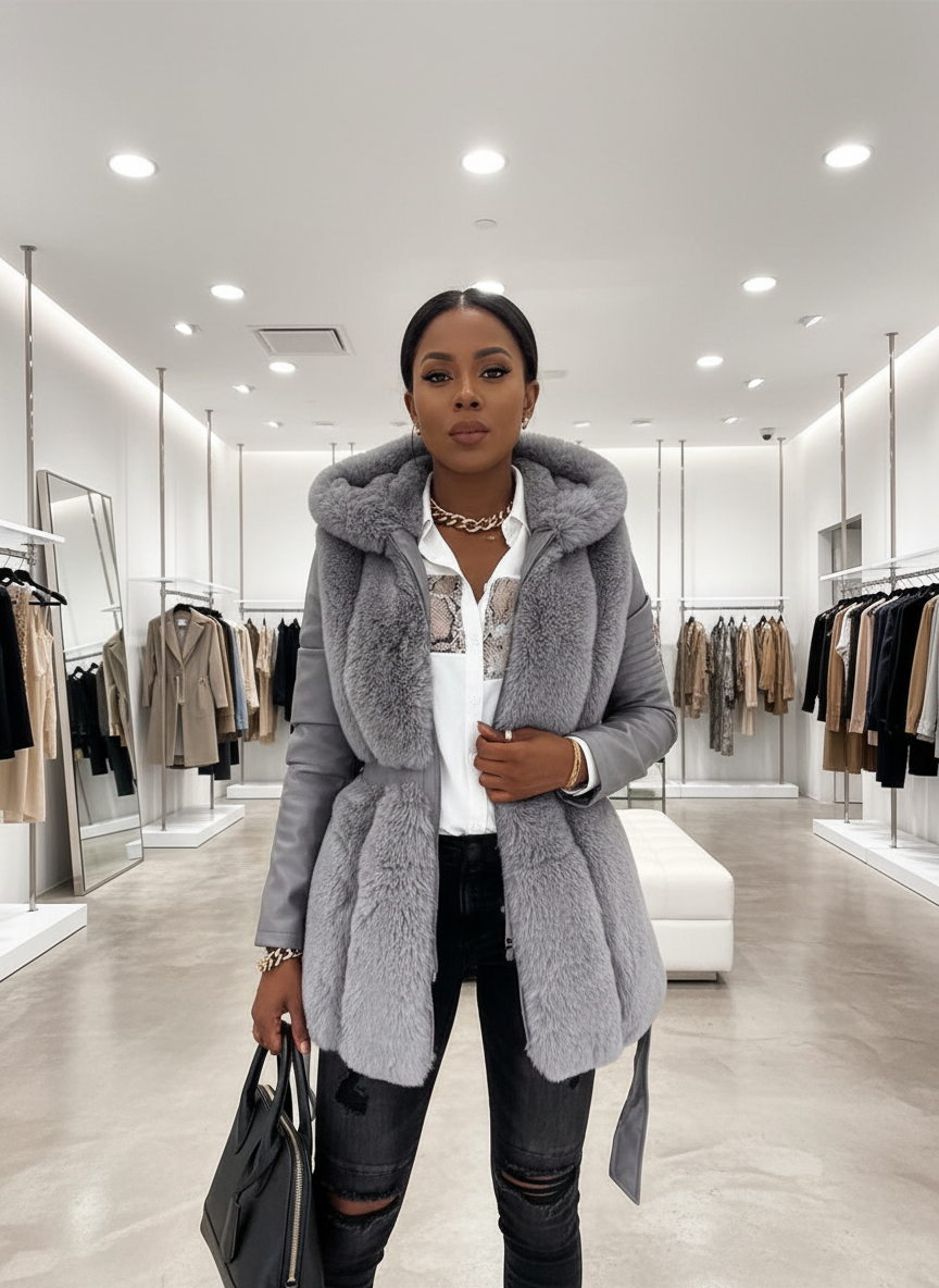 Jouw stijlvolle Faux Fur & Lederlook Jas voor de Winter