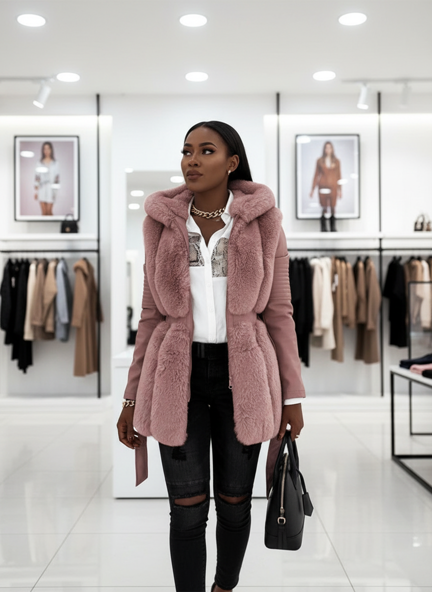 Jouw stijlvolle Faux Fur & Lederlook Jas voor de Winter
