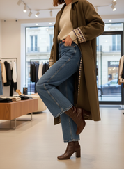 Tijdloze Trenchcoat met Stijlvolle Ruitvoering