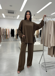 Ribgebreide Loungewear Set: Ultiem Comfort voor Thuis