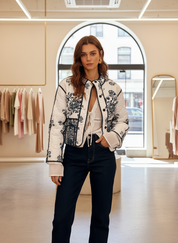 Gekwalte Jas met Bloemenprint voor Dames - Bohemian Stijl