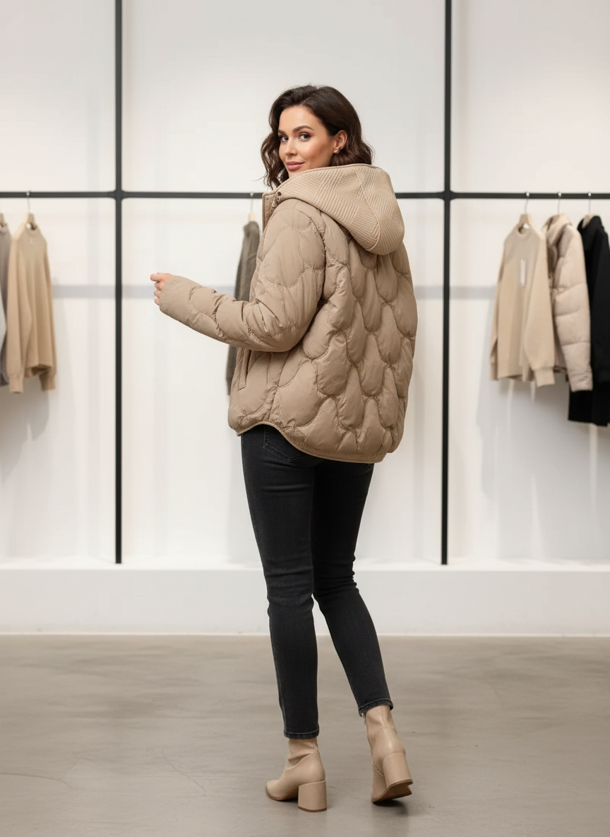 Gewatteerde Winterjas met Capuchon: Warm & Stijlvol