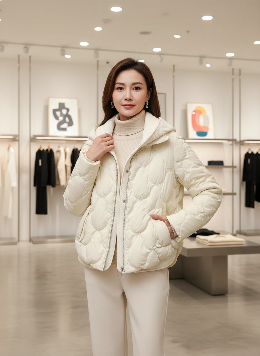 Gewatteerde Winterjas met Capuchon: Warm & Stijlvol