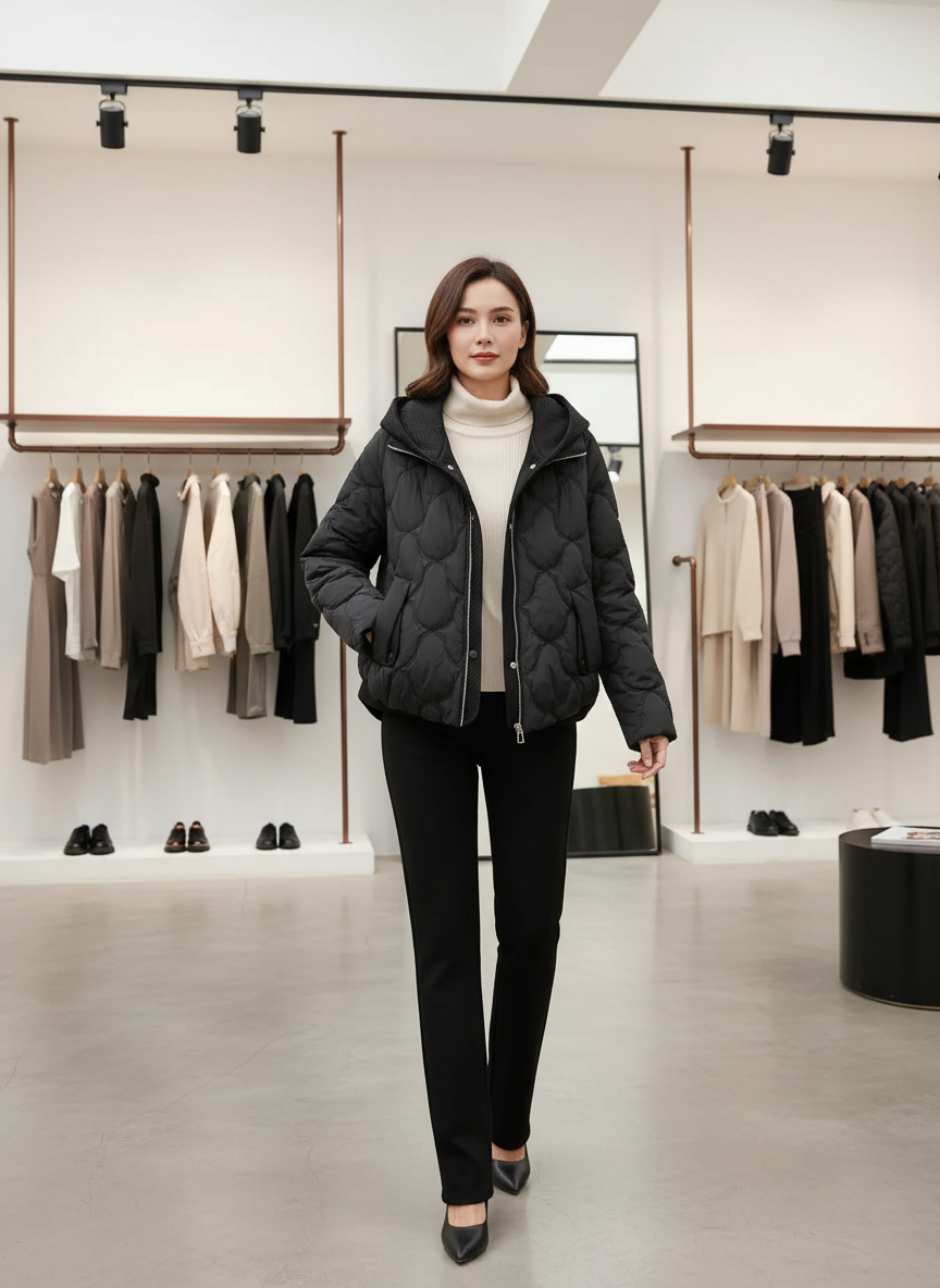 Gewatteerde Winterjas met Capuchon: Warm & Stijlvol