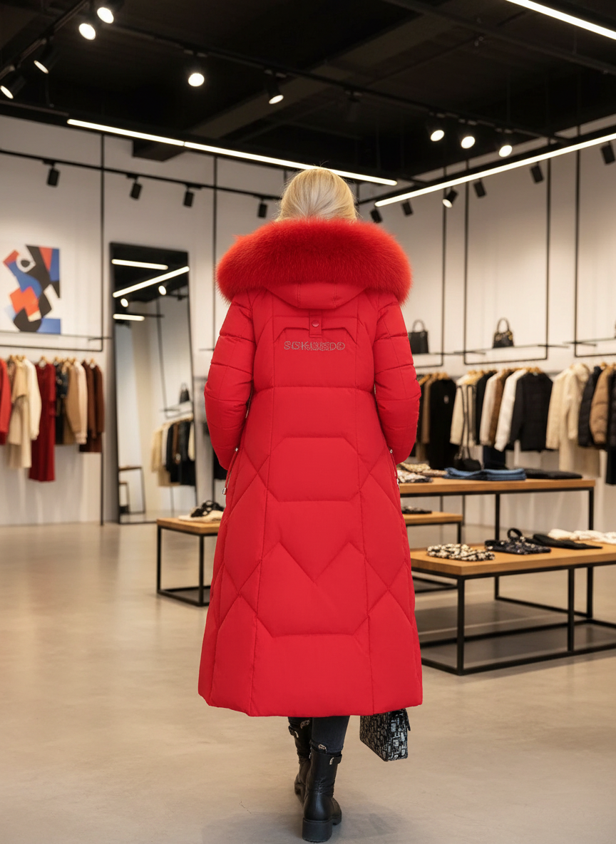 Chique Pufferjas met Afneembare Bontkraag voor de Winter