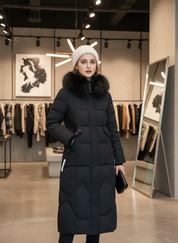 Chique Pufferjas met Afneembare Bontkraag voor de Winter