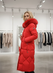 Chique Pufferjas met Afneembare Bontkraag voor de Winter