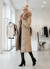 Chique Pufferjas met Afneembare Bontkraag voor de Winter