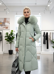 Chique Pufferjas met Afneembare Bontkraag voor de Winter