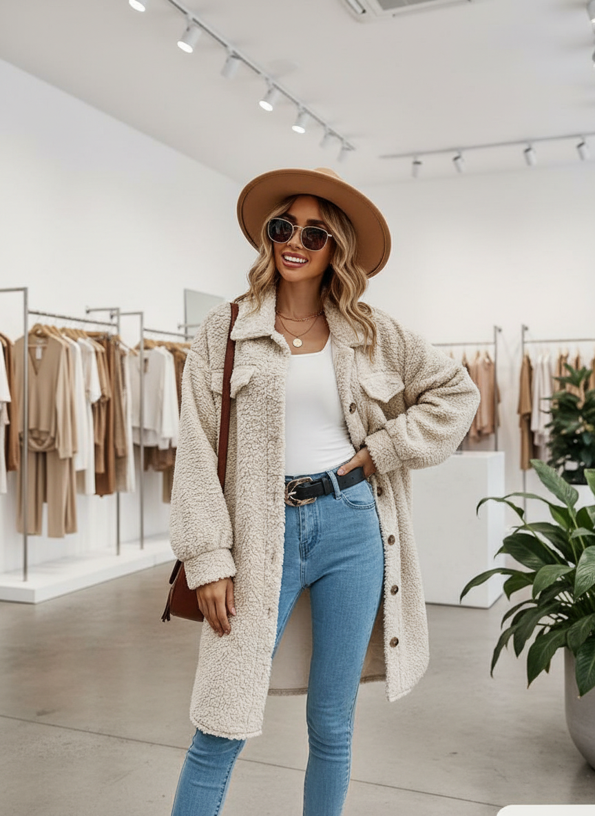 Ultieme Cozy Sherpa Jas: Jouw Zachte Stijl Statement