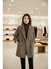 Relaxte Houndstooth Blazer: Jouw Tijdloze Must-Have