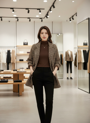 Relaxte Houndstooth Blazer: Jouw Tijdloze Must-Have