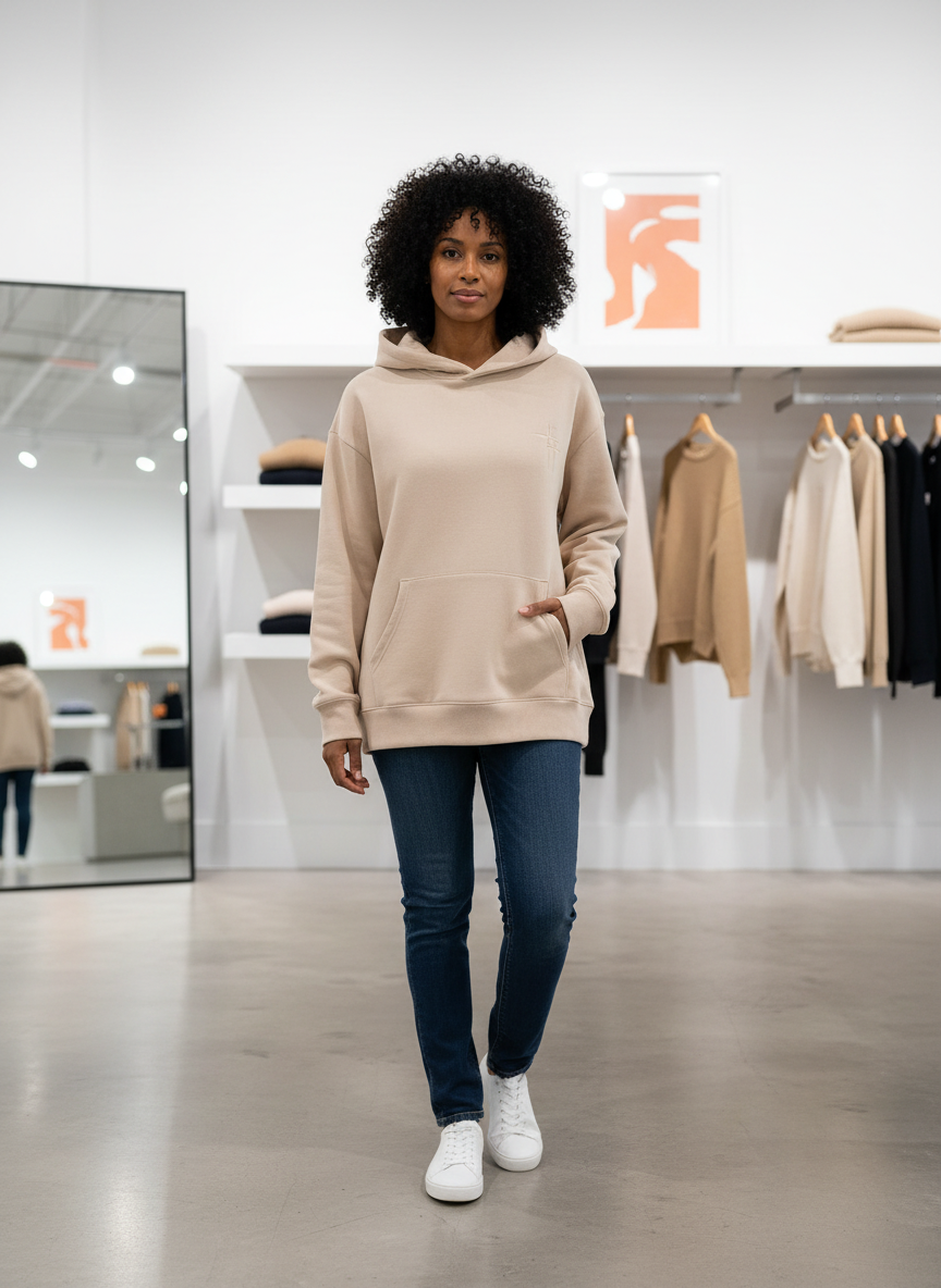 Comfortabele Streetwear Hoodie met Geborduurd Logo