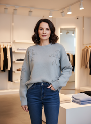 De Relaxte Gebreide Sweater met Stoere Distressed Look