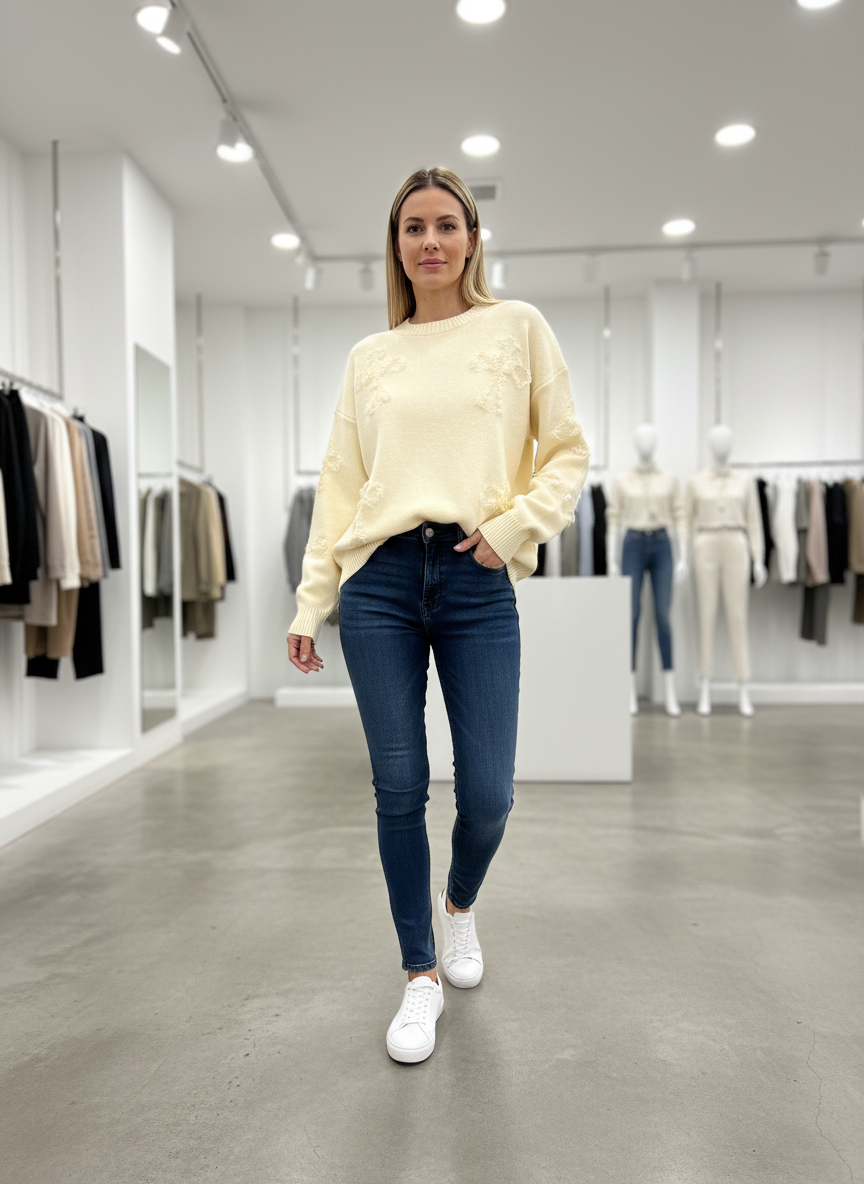 De Relaxte Gebreide Sweater met Stoere Distressed Look
