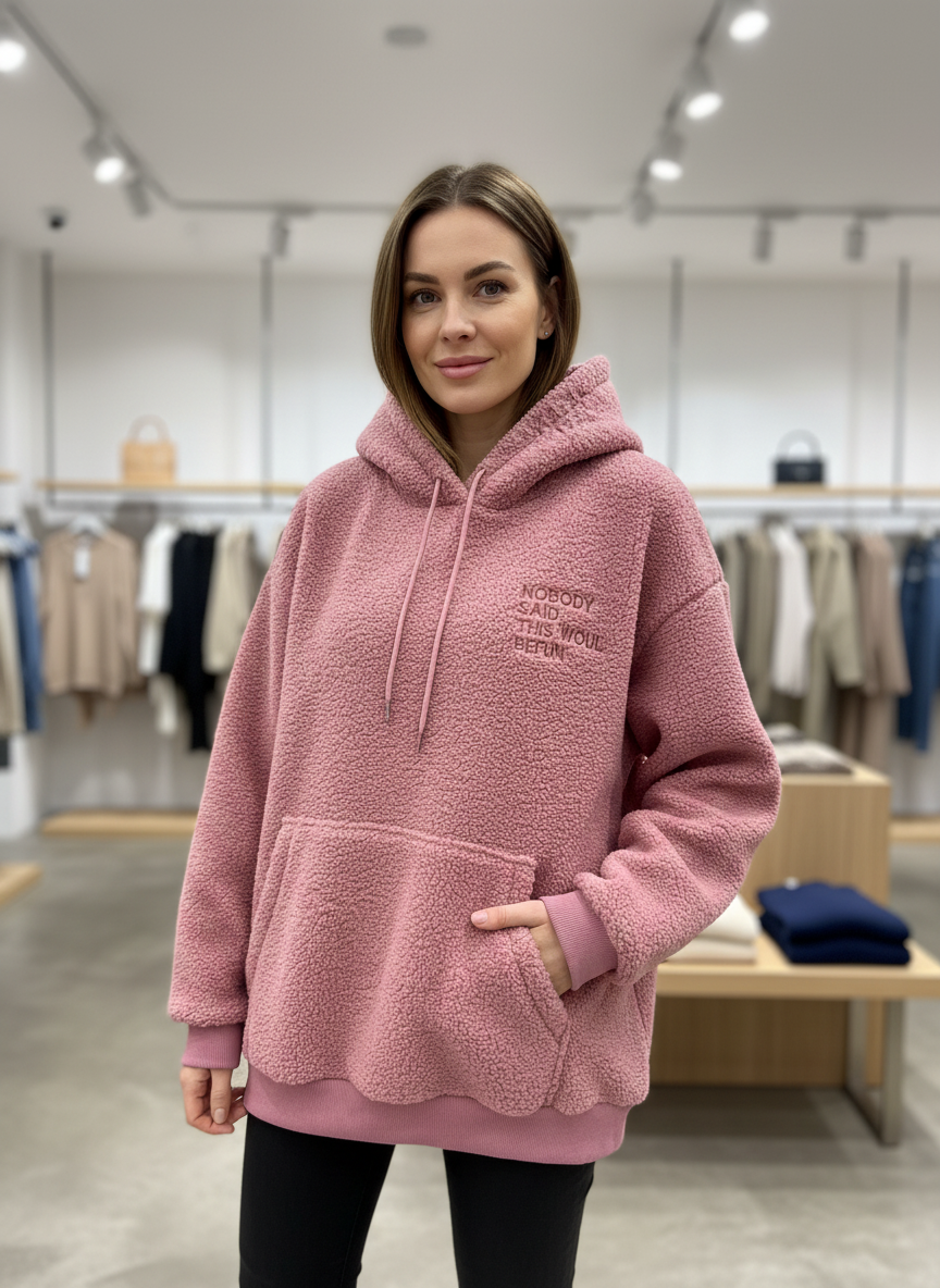 Ultieme Teddy Fleece Hoodie: Heerlijk Zacht & Oversized