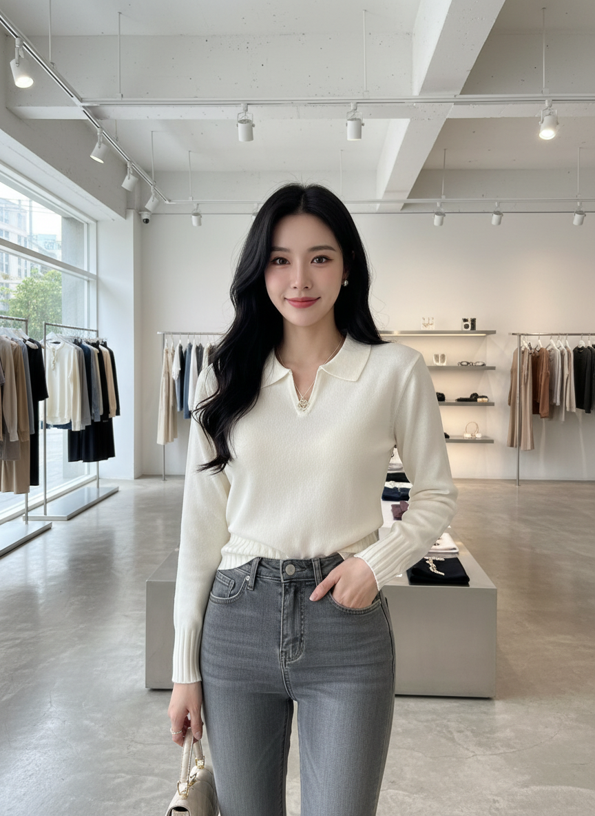 Knit Top V-hals Dames: Stijlvol & Cropped