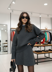 Comfort Gebreide Tweedelige Set: Stijlvol & Warm voor Dames