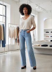 Stijlvolle High-Waist Spikkel Jeans