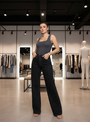 Stijlvolle High-Waist Spikkel Jeans