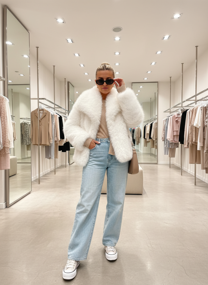 Omarm Luxe: Jouw Zachte Faux Fur Jas voor Stijlvolle Warmte