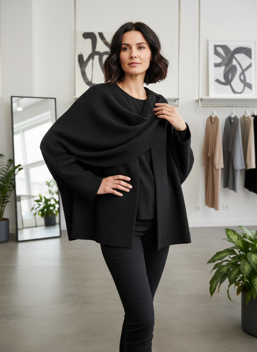 De Ultieme Elegante Drapeer Poncho Top voor Jouw Stijl