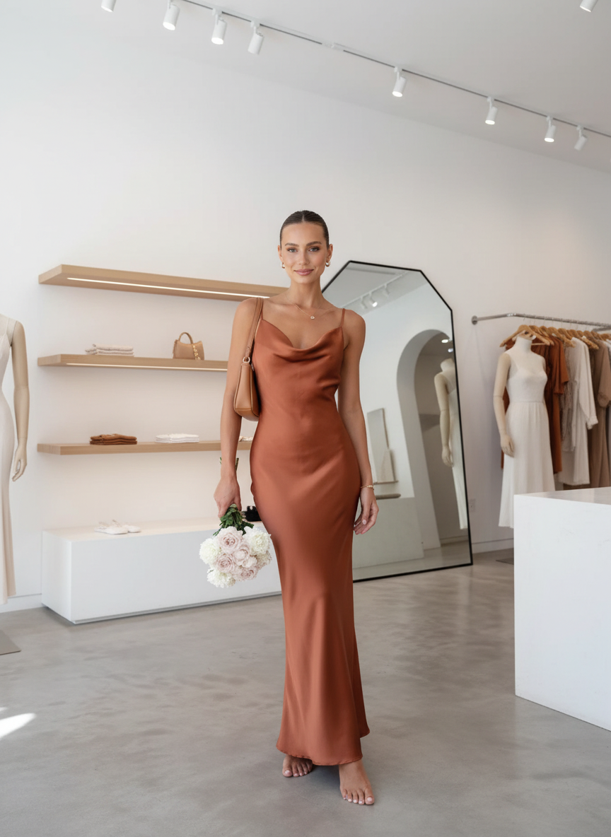 Jouw Elegante Satijnen Maxi Jurk: Stralend op Elk Feest