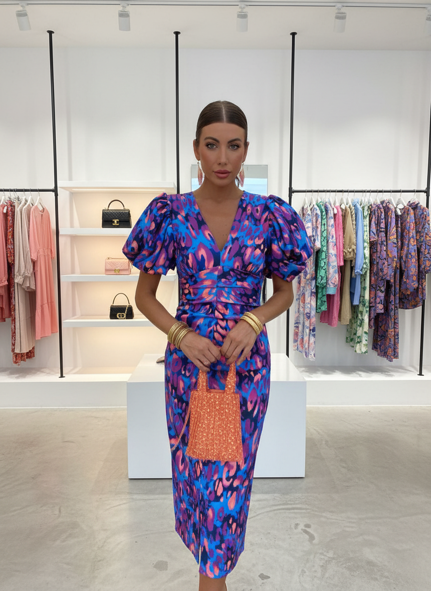 Jouw Stralende Zomerlook: Elegante Jurk met Pofmouwen