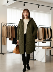 Comfortabele Gewatteerde Jas met Capuchon voor Dames