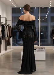 Verfijnde Kanten Off-Shoulder Maxi Jurk: Jouw Elegante Statement