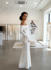 Verfijnde Kanten Off-Shoulder Maxi Jurk: Jouw Elegante Statement