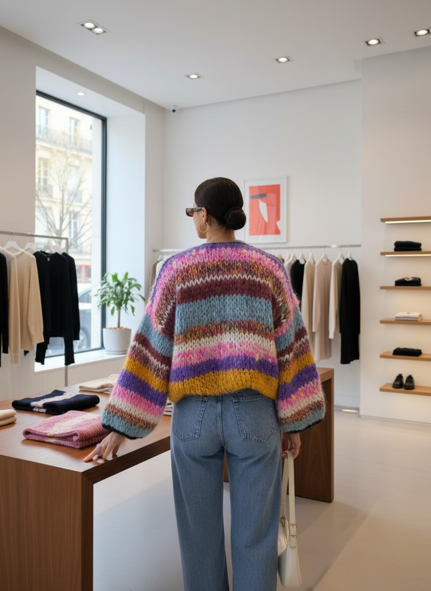 Comfortabele Gestreepte Cardigan | Stijlvol & Warm