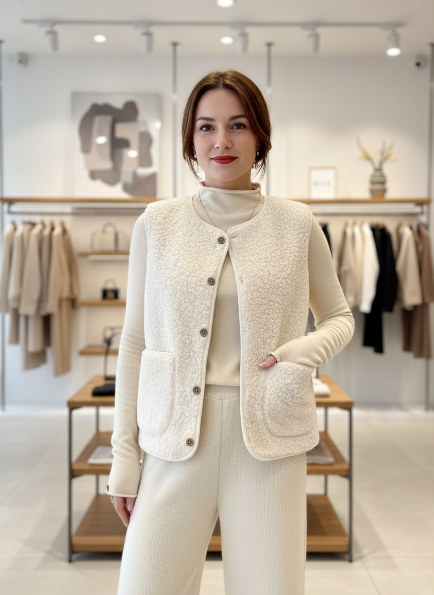 Knusse Teddy Fleece Vest: Jouw Perfecte Laag voor Comfort