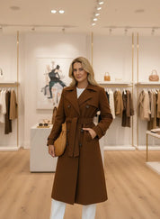 Elegante Trenchcoat voor Vrouwen met Stijlvolle Ceintuur