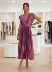 De Elegante Plissé Midi-jurk: Jouw Perfecte Avondlook