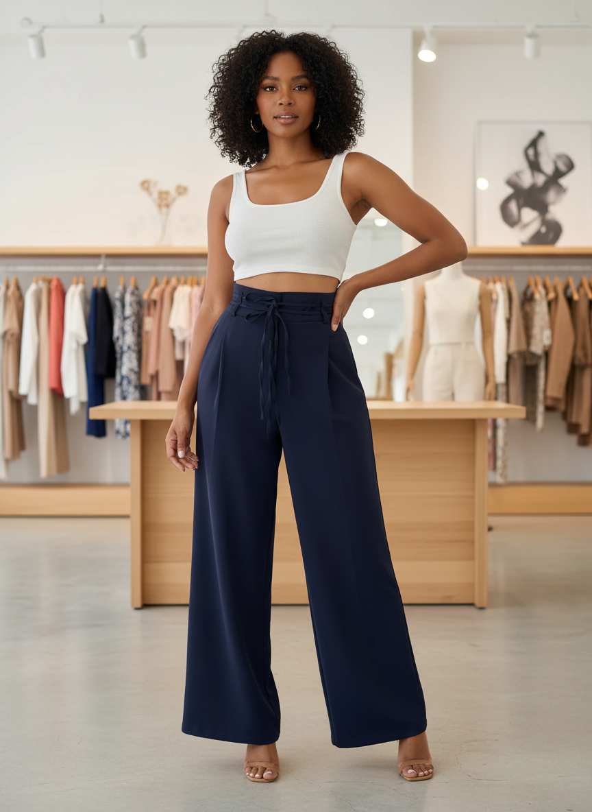 Jouw Ultieme Comfort: Stijlvolle Hoge Taille Wijde Pijpen Broek