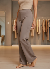 High-waist pants gray side view