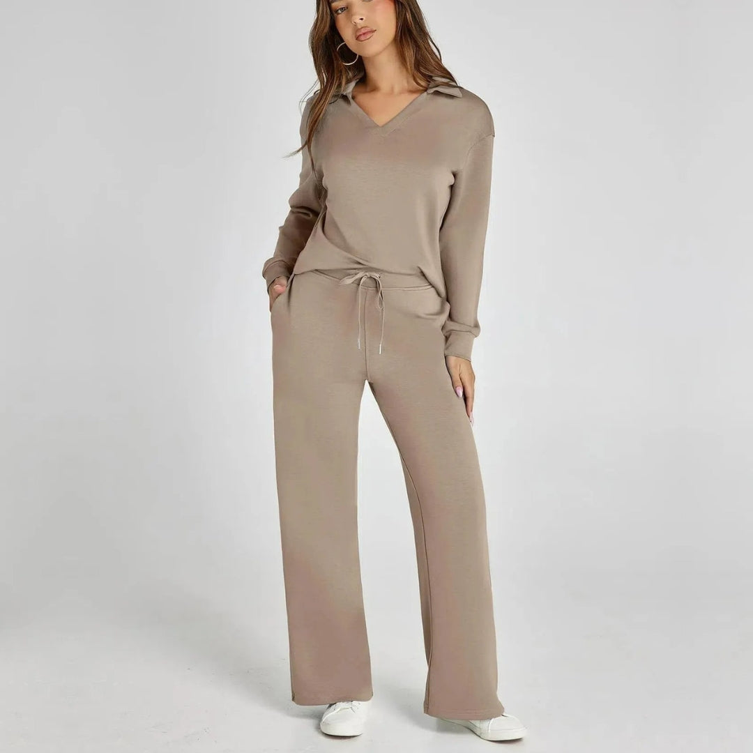 Taupe lounge set front view