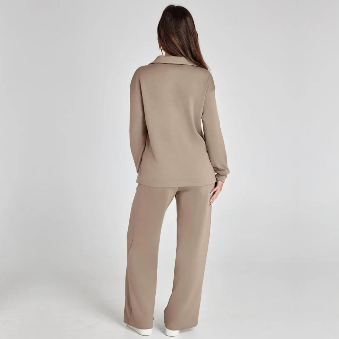 Taupe lounge set back view