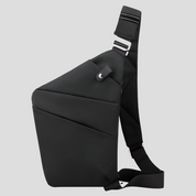 Black anti-theft sling bag front view