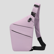 Pink anti-theft sling bag front view