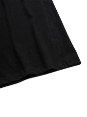 Zwart T-shirt met detail van korte mouw en naadwerk