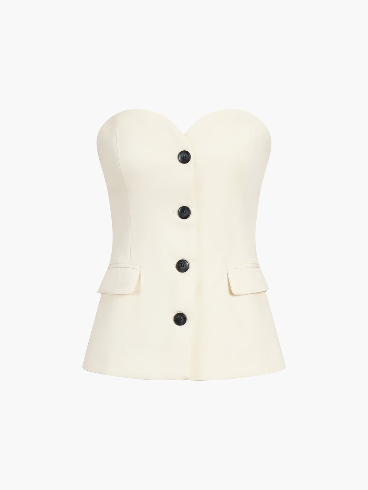 Strapless vest‑en broekset voor een moeiteloze avondlook