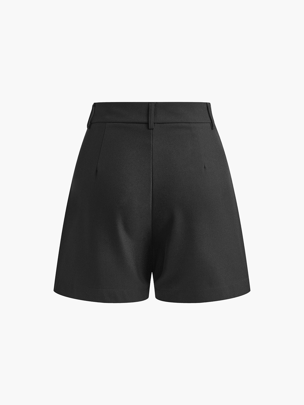 Korte broek zwart met hoge taille front view