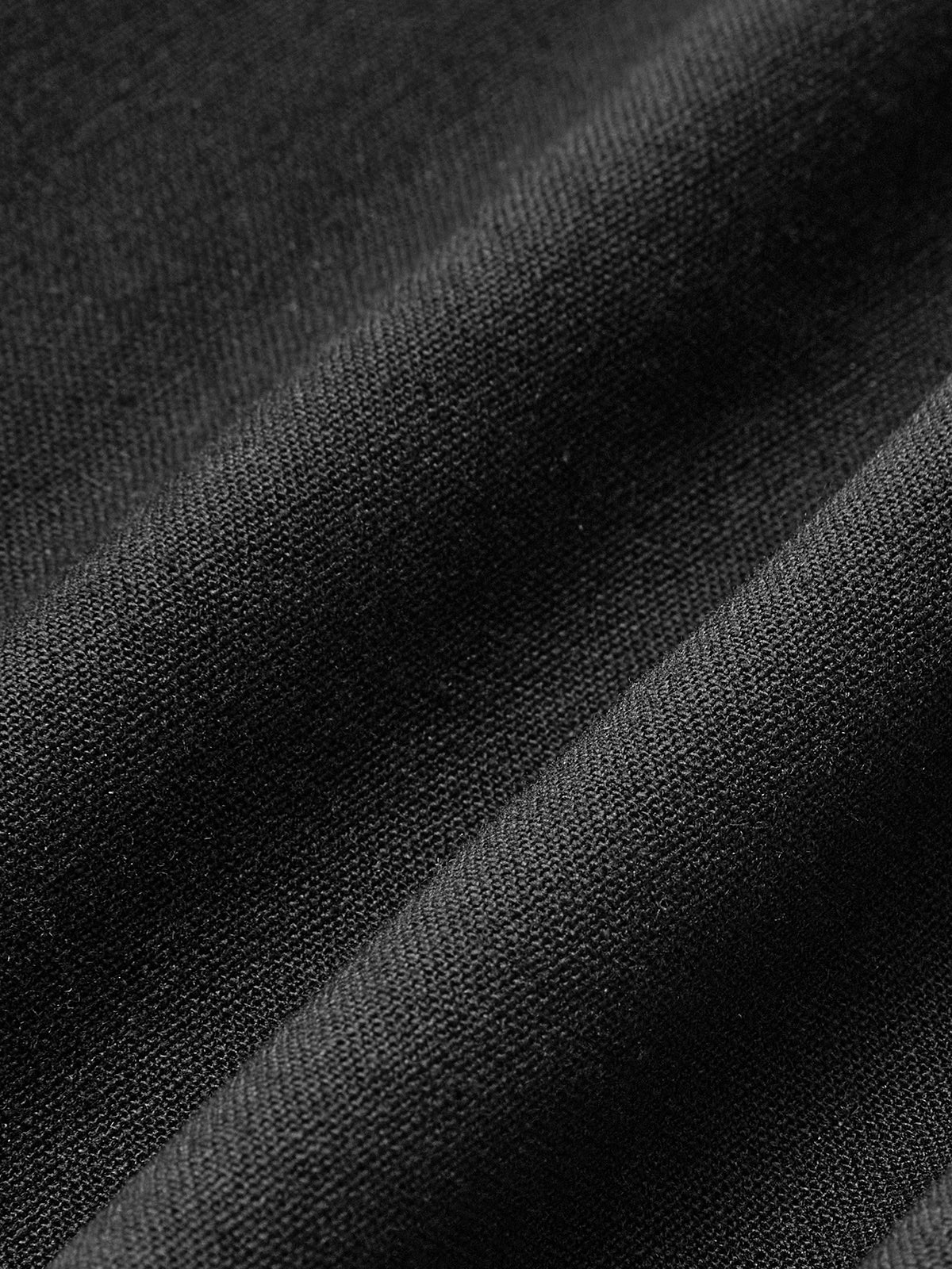 Linnen maxi rok zwart plissé detail