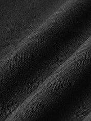 Linnen maxi rok zwart plissé detail