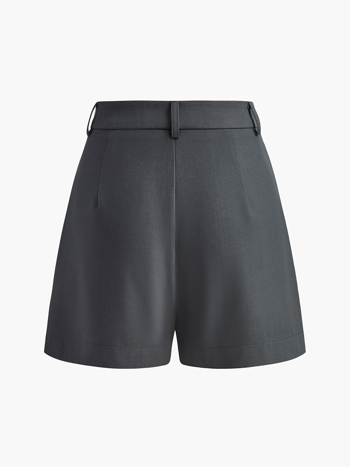 Korte broek dames donkergrijs regular fit vooraanzicht